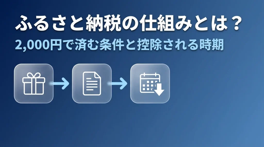 ふるさと納税の仕組みとは？2,000円で済む条件と控除される時期
