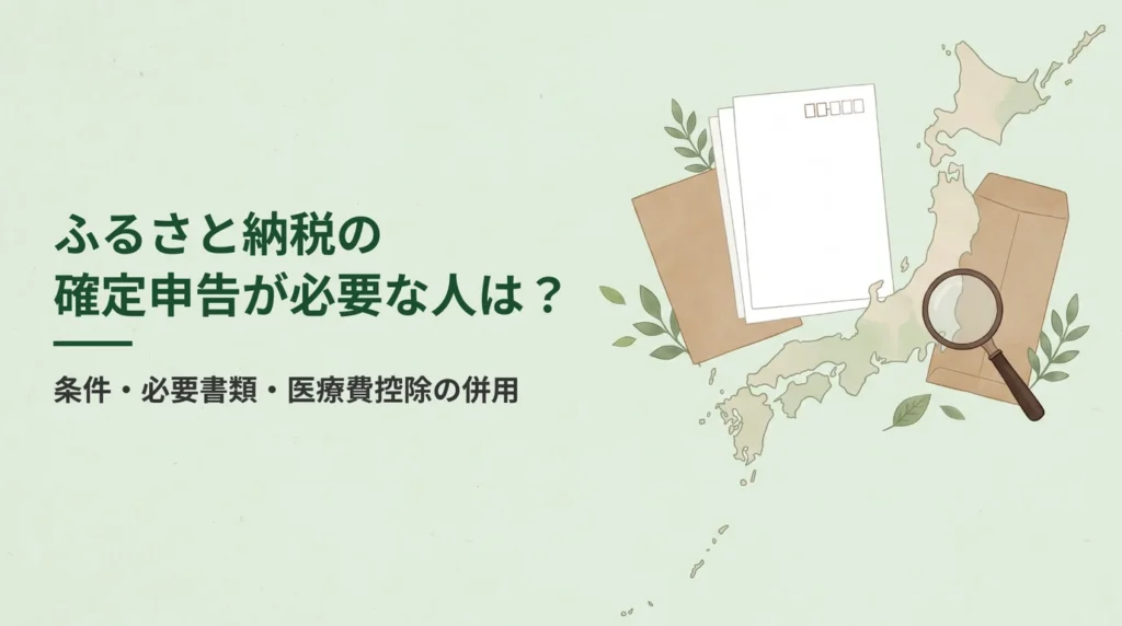 ふるさと納税の確定申告が必要な人は？条件・必要書類・医療費控除の併用