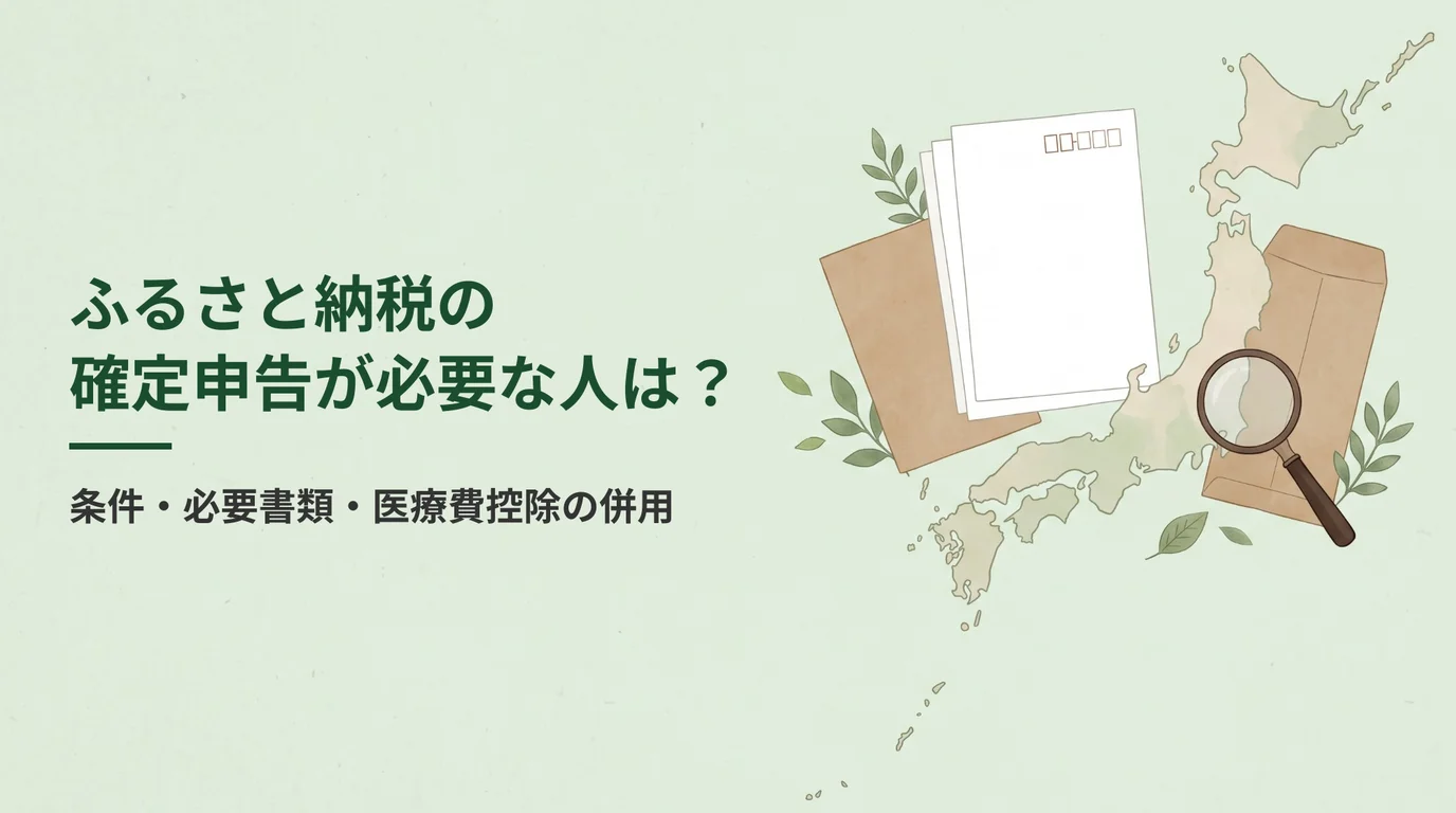ふるさと納税の確定申告が必要な人は？条件・必要書類・医療費控除の併用