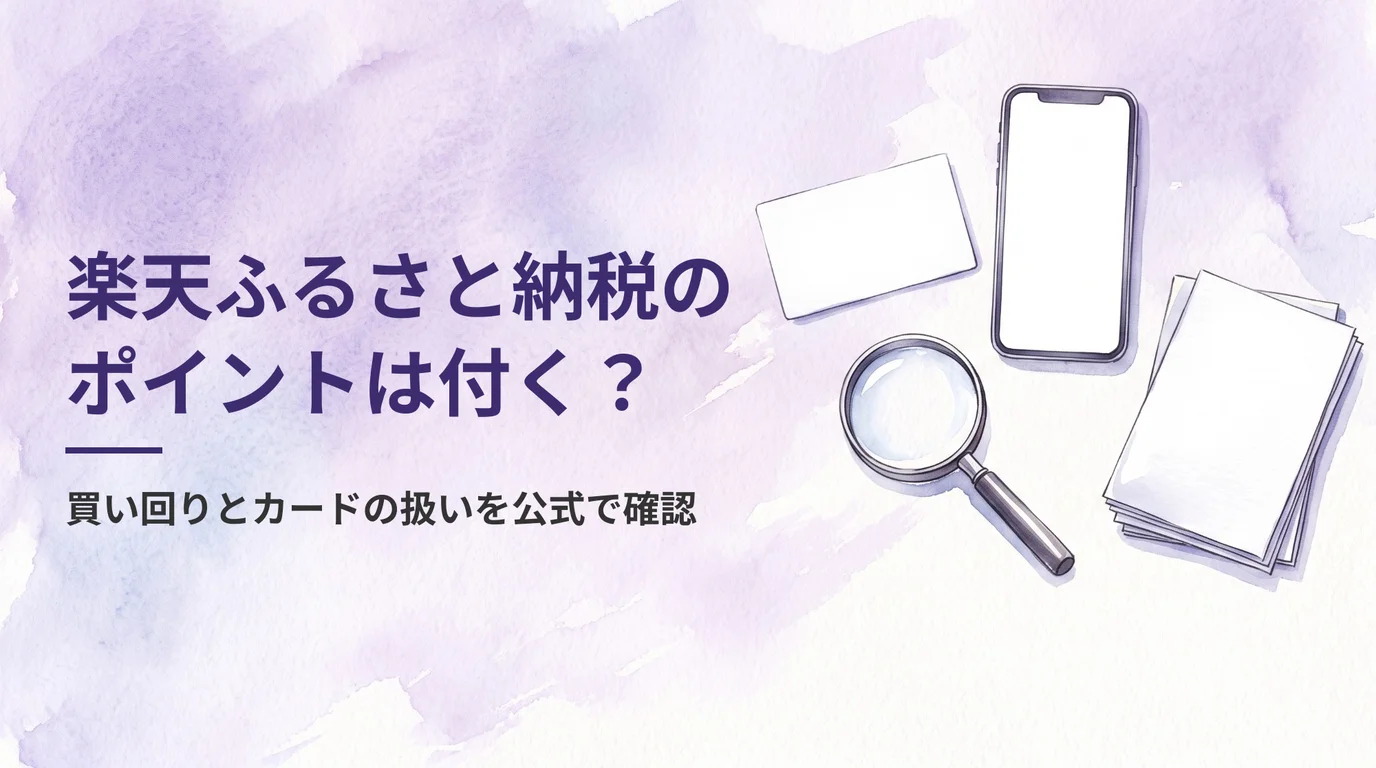 楽天ふるさと納税のポイントは付く？買い回りとカードの扱いを公式で確認（アイキャッチ画像）
